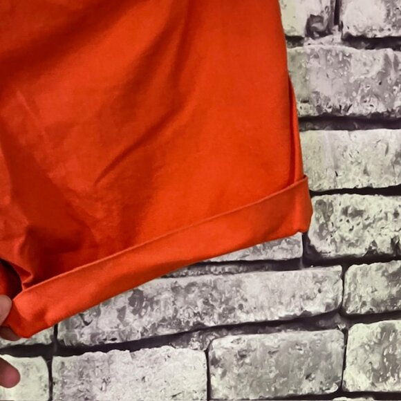 Banana Republic Orange Cuffed Shorts Size 10 - Picture 7 of 8